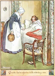 Griselda hatte nichts gegen den Holunderwein, Illustration aus 